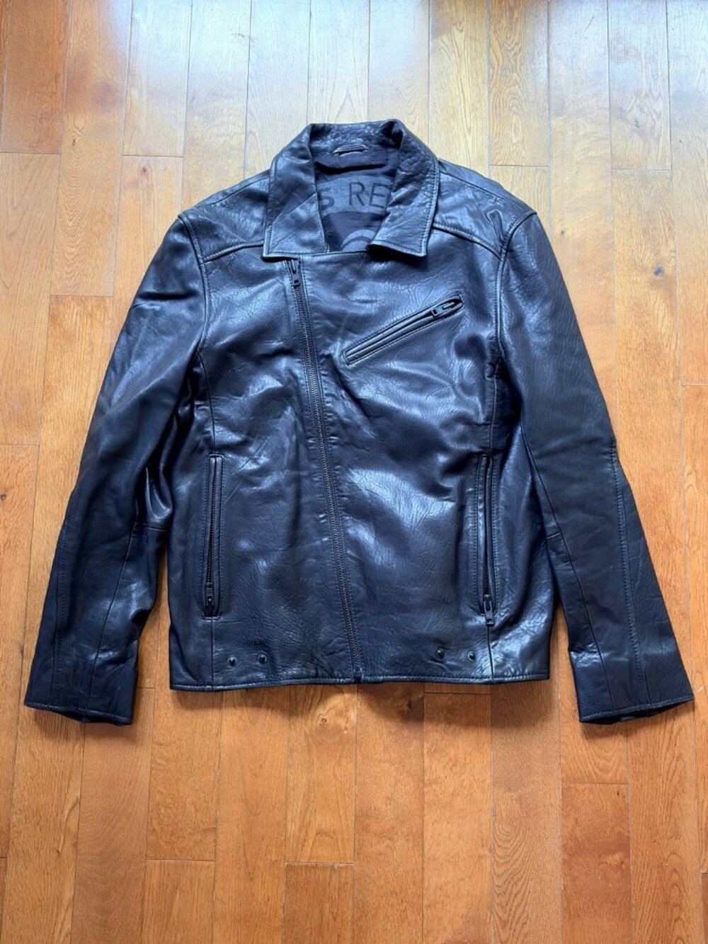 Riots Resort Black Zip Jacket - Size 52 super soft leather